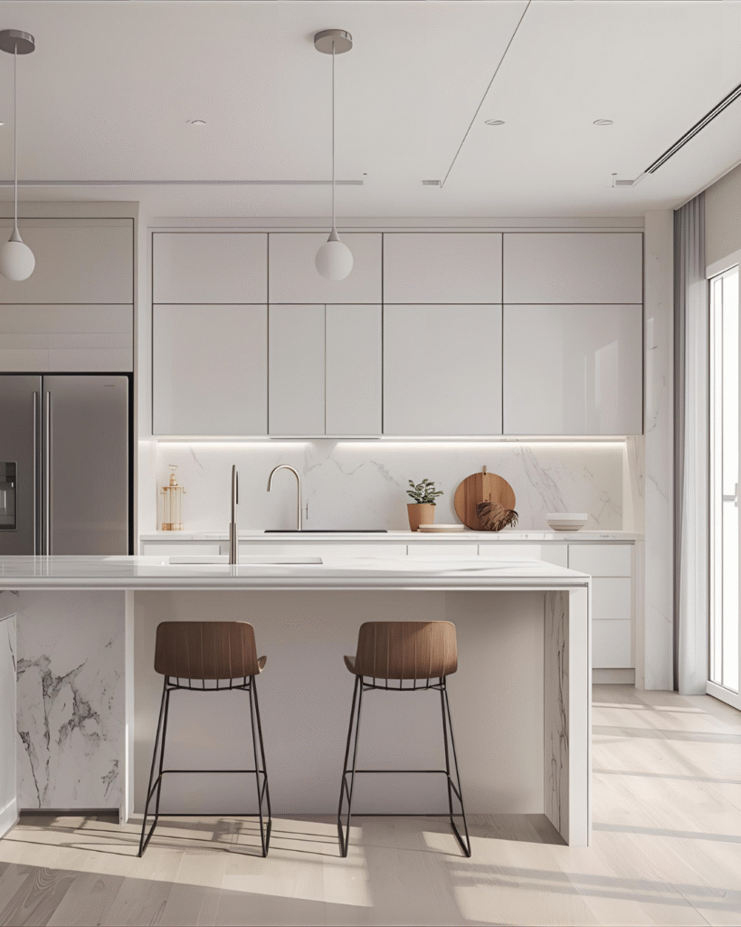 Home extension in Canterbury with stone worktops and feature lighting